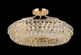 Coniston French Gold Crystal Ceiling Lights Diyas Semi Flush Fittings